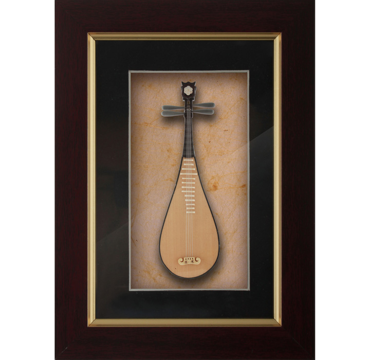 Miniature Wood Pipa Decorative frames-DFCHPI1